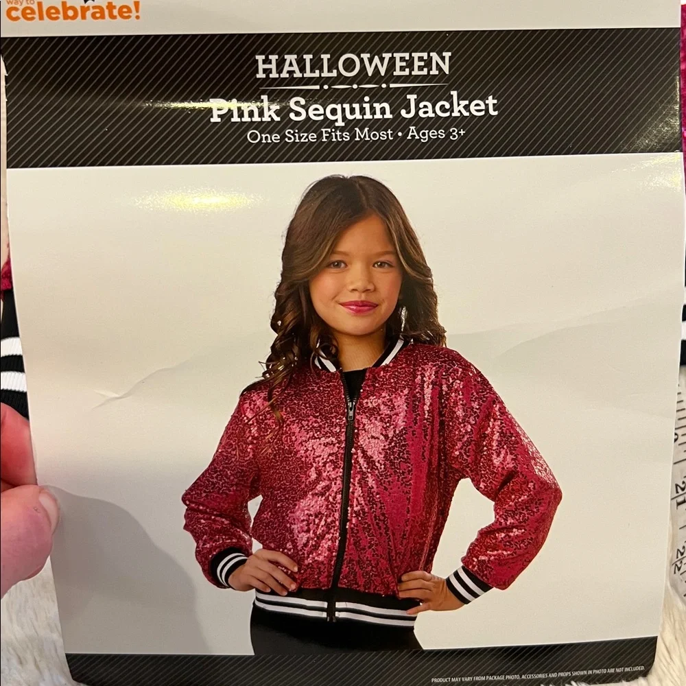 Girls pink sequin jacket ages 3+
